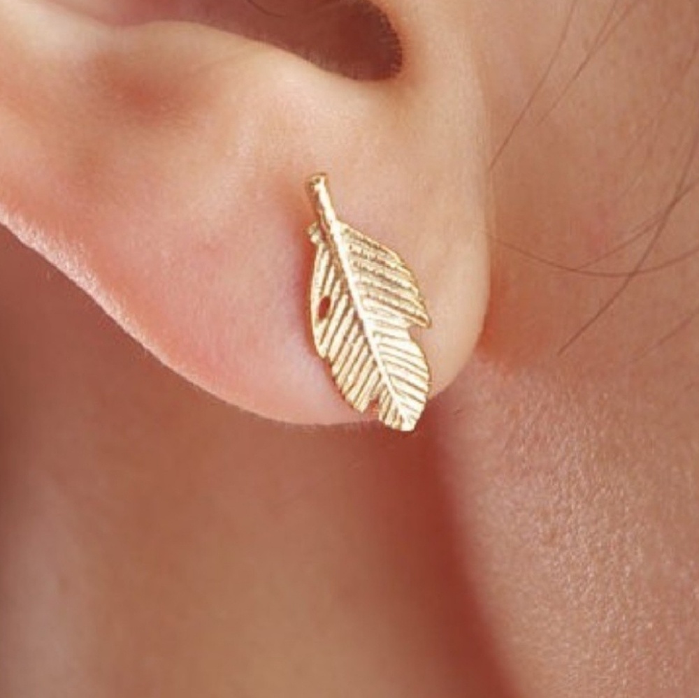 Dainty Feather Earrings